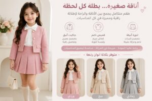 طقم بناتي قطعتين